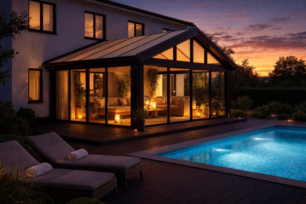 Halle Uterum - sadeltak